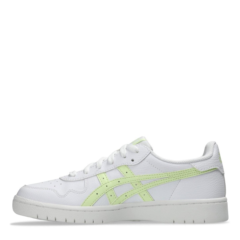 Asics Japan Low Top Round Toe Flat Heel Trainers 5 (38) White/Matcha