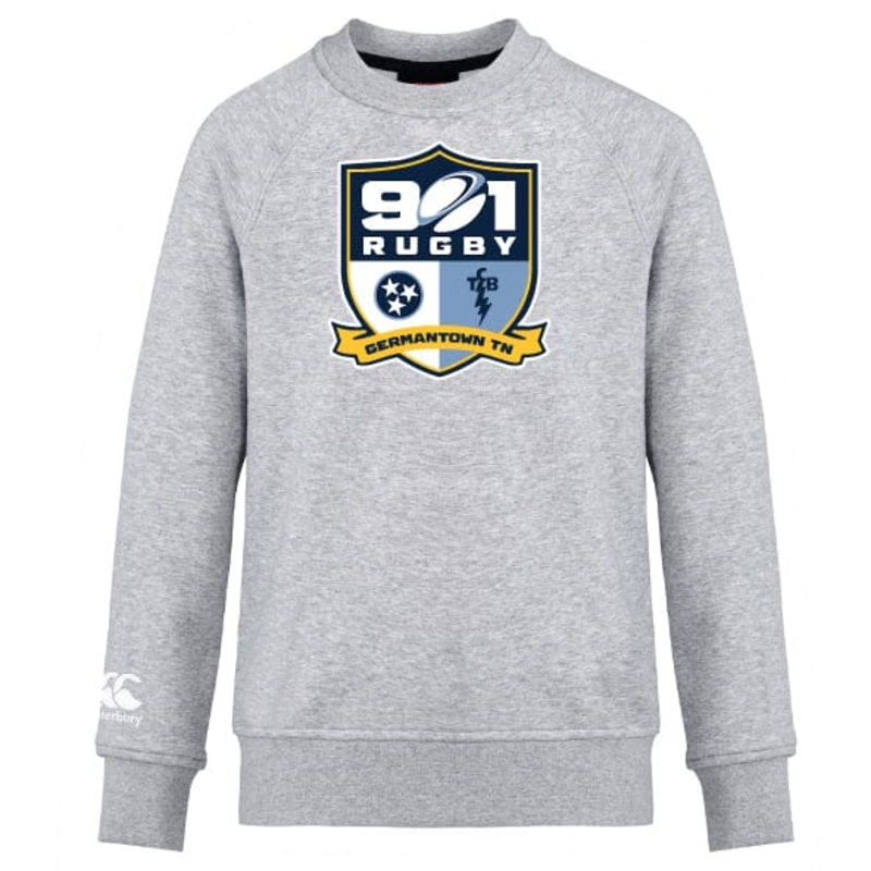 901 Rugby Club Crew Sweatshirt by Canterbury XS Grey