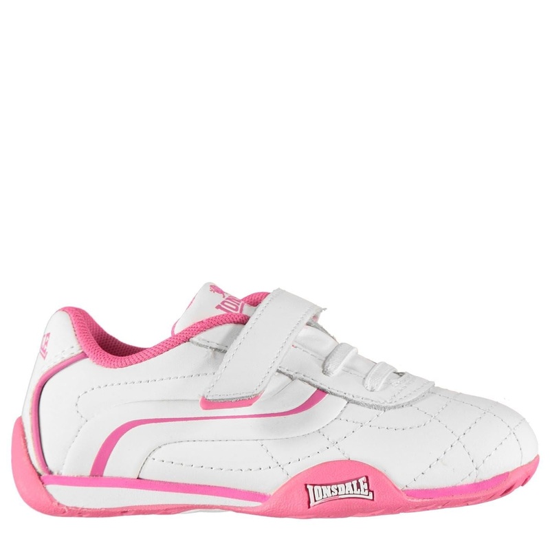 Lonsdale Camden Infants Trainers C4 (21) White/Cerise