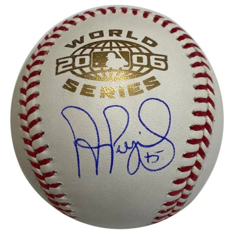 Albert Pujols Autographed 2011 WS Logo Baseball