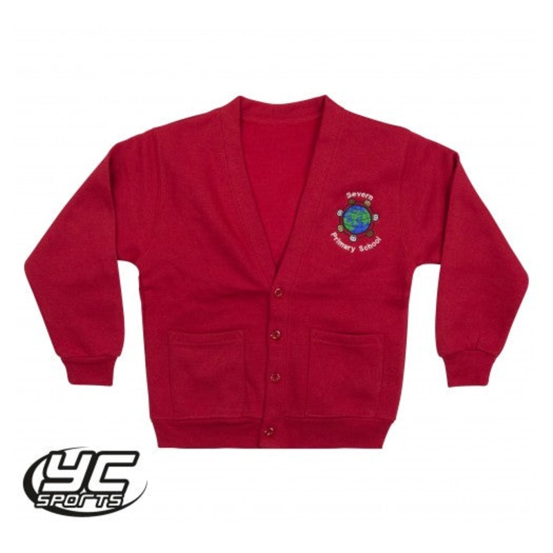 Severn Primary School Cardigan 2/3 RED