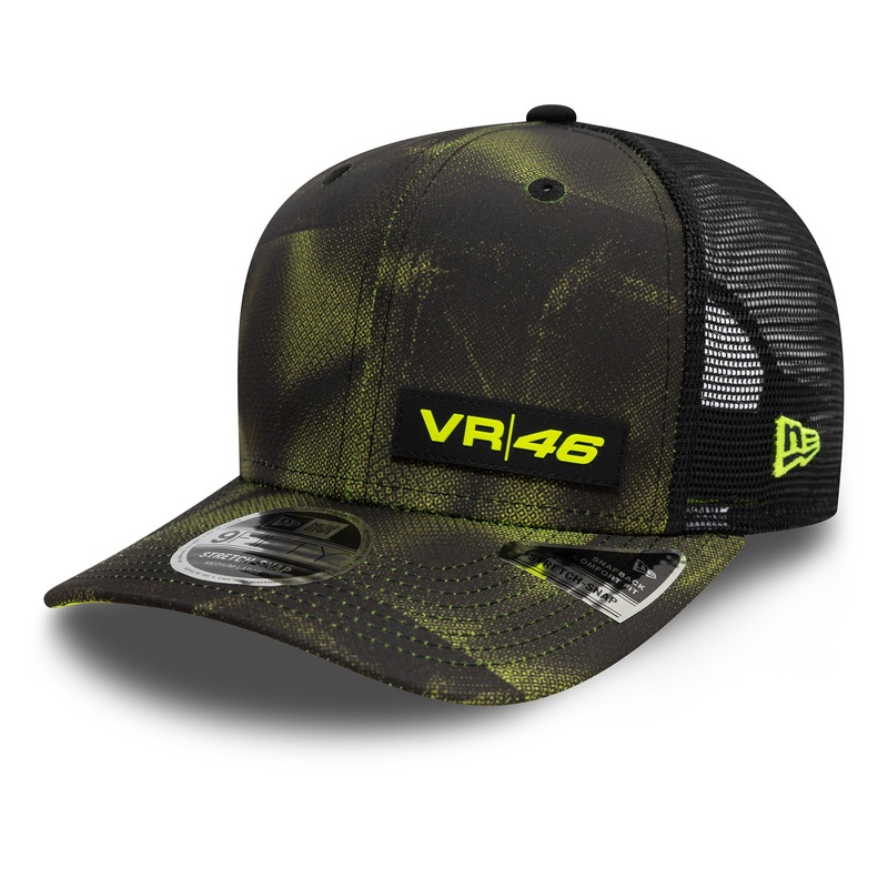 VR46 Half Tone All Over Print 9Fifty Cap Stretch Snap Adults – Black/Neon Yellow SM