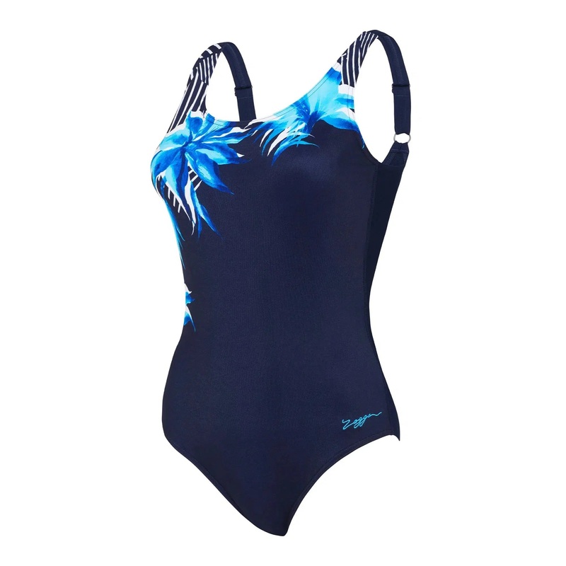 Zoggs Adjustable  Scoopback Ladies Swimming Costume – Ocean Treasure 10