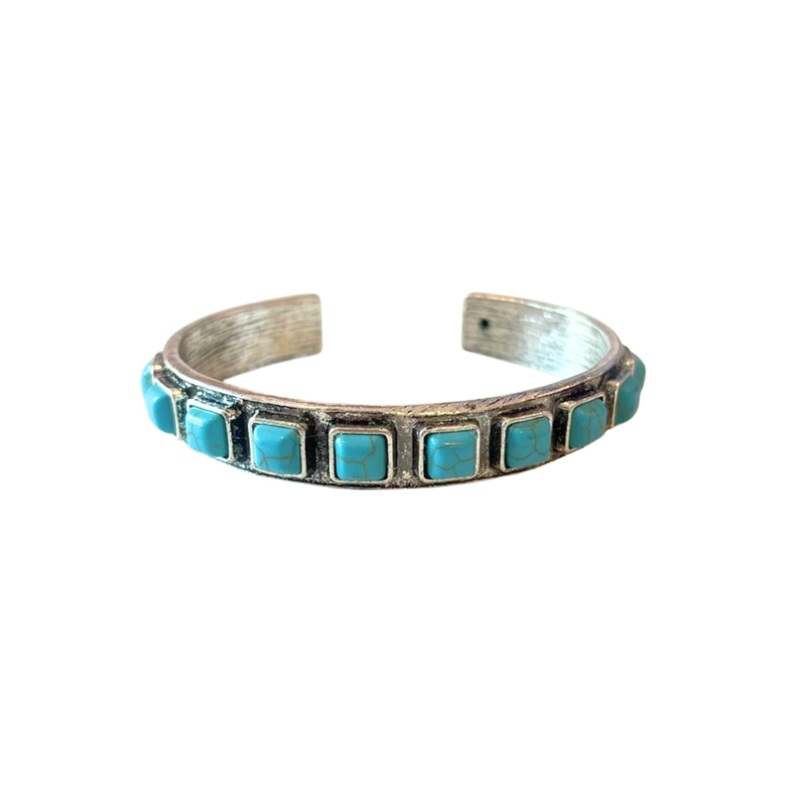 Turquoise Stone Cuff Bracelet