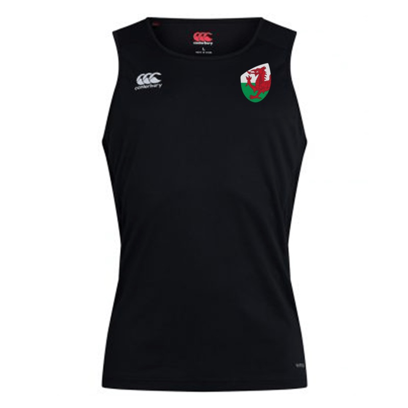 Wales Shield Club Dry Singlet S Black