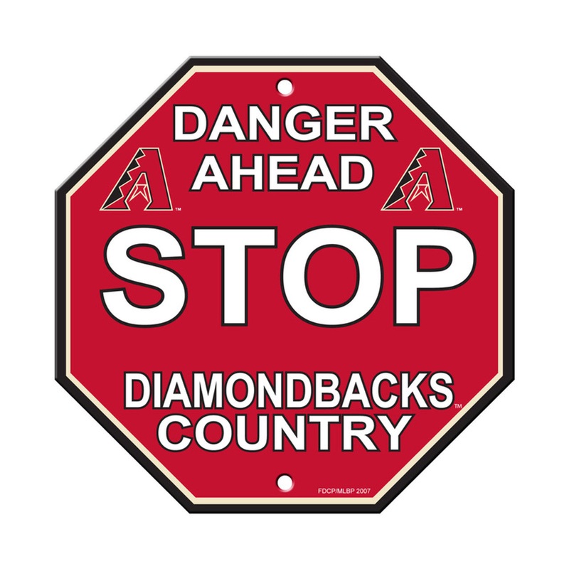 Fremont Die Arizona Diamondbacks Plastic Stop Style Sign 12×12