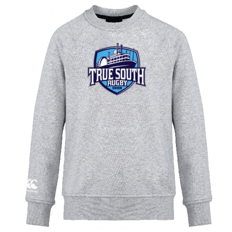 True South Rugby Union Club Crew Sweatshirt by Canterbury XS Grey