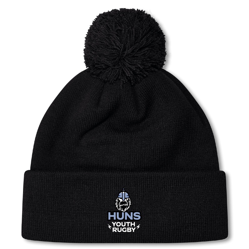 Austin Huns Youth Rugby Pom Pom Beanie by Canterbury OS Black