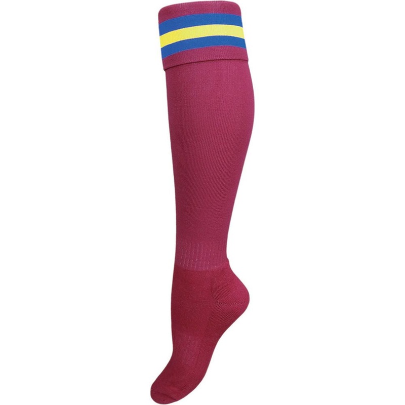Sekem Elite Socks Maroon-Gold Jnr 9-12