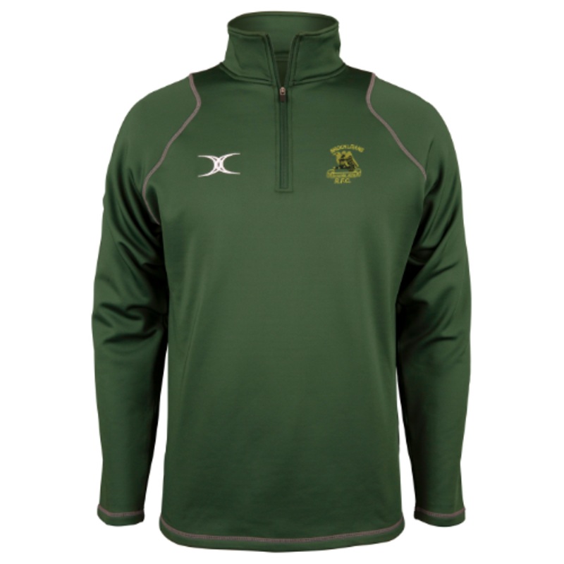 Brockleians RFC Senior’s Green Quest Mens 1/4 Zip Fleece Extra Small