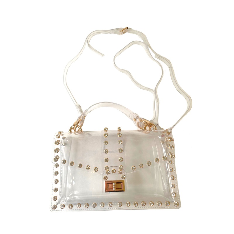 Clear Embellished Stud Purse