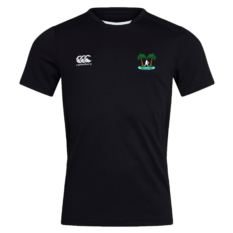Twin Island Rugby Club Dry Tee by Canterbury Y4 Black