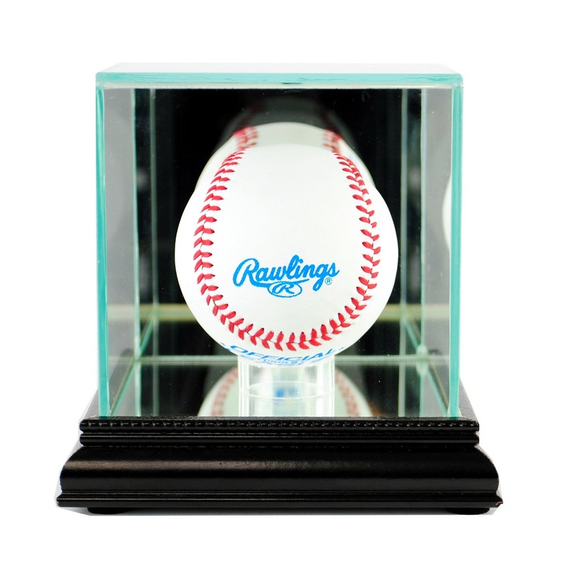 Single Baseball Display Case with Mirror