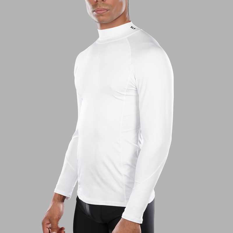 White Dry Fit Turtle Neck Tee S White