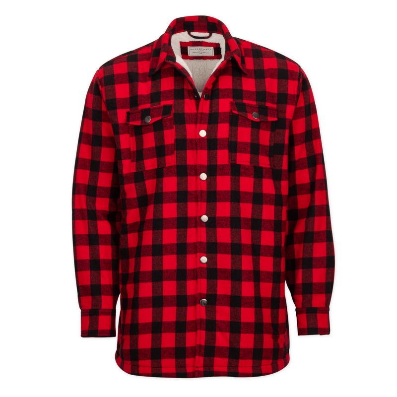 Boxercraft Men’s Flannel Everest Workshirt Red/Black Buff Plaid XXS