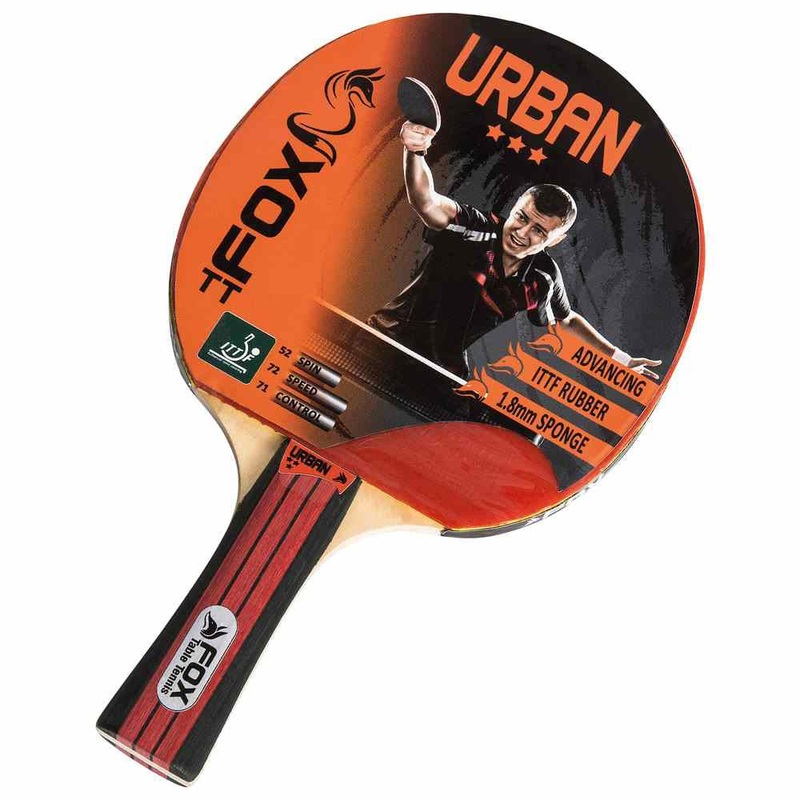 Fox Urban 3 Star Table Tennis Bat Orange One Size