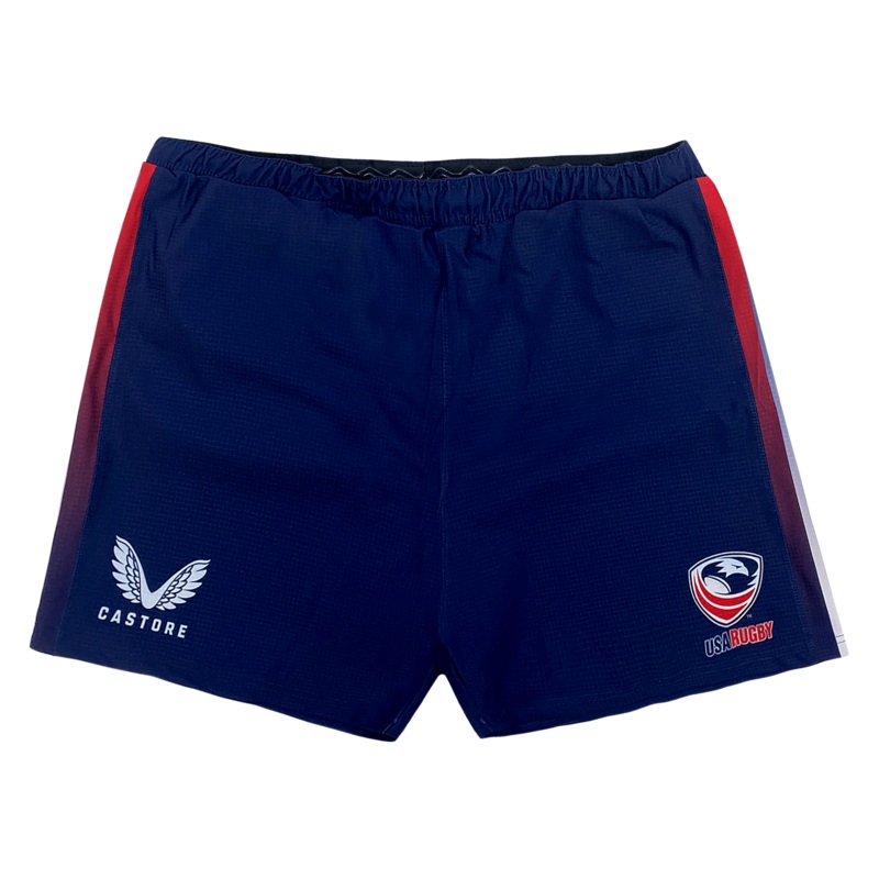 Women’s USA Rugby Pro Away Shorts by Castore 8 Navy