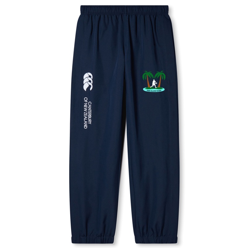 Twin Island Rugby Cuffed Hem Stadium Pant by Canterbury Y4 Black