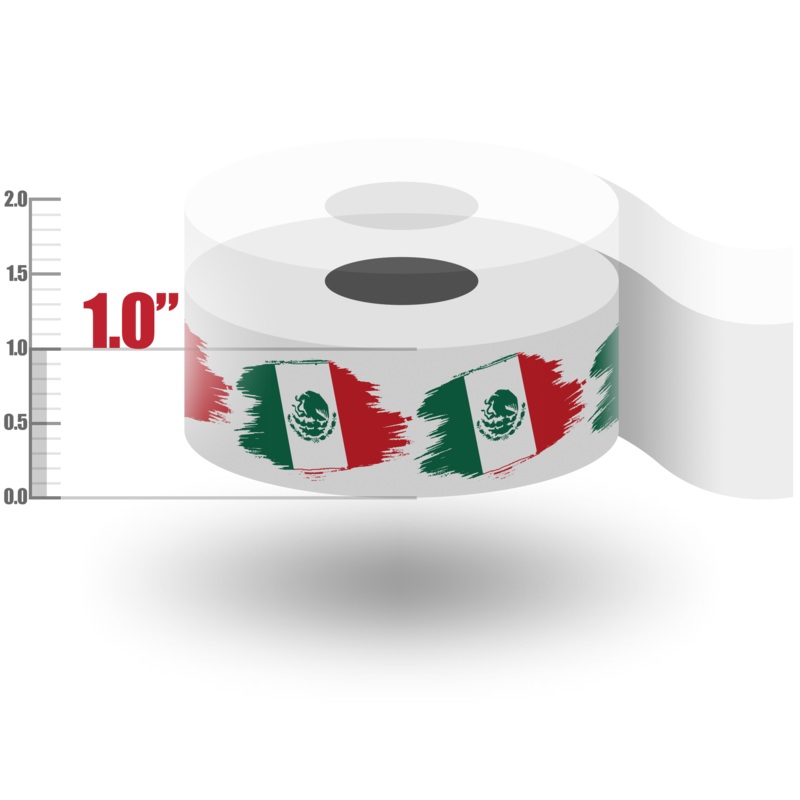 1″ Mexican Flag Tape 5 Rolls