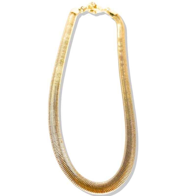 Gold Curb Chain Necklace