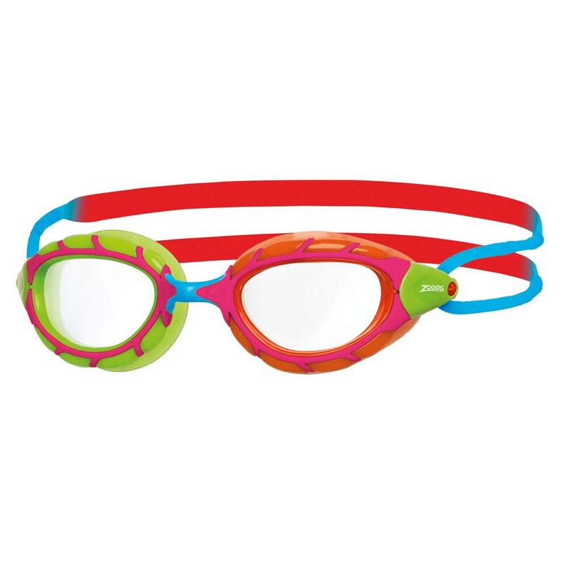 Zoggs Predator Junior Swim Goggles – Red/Orange/Clear