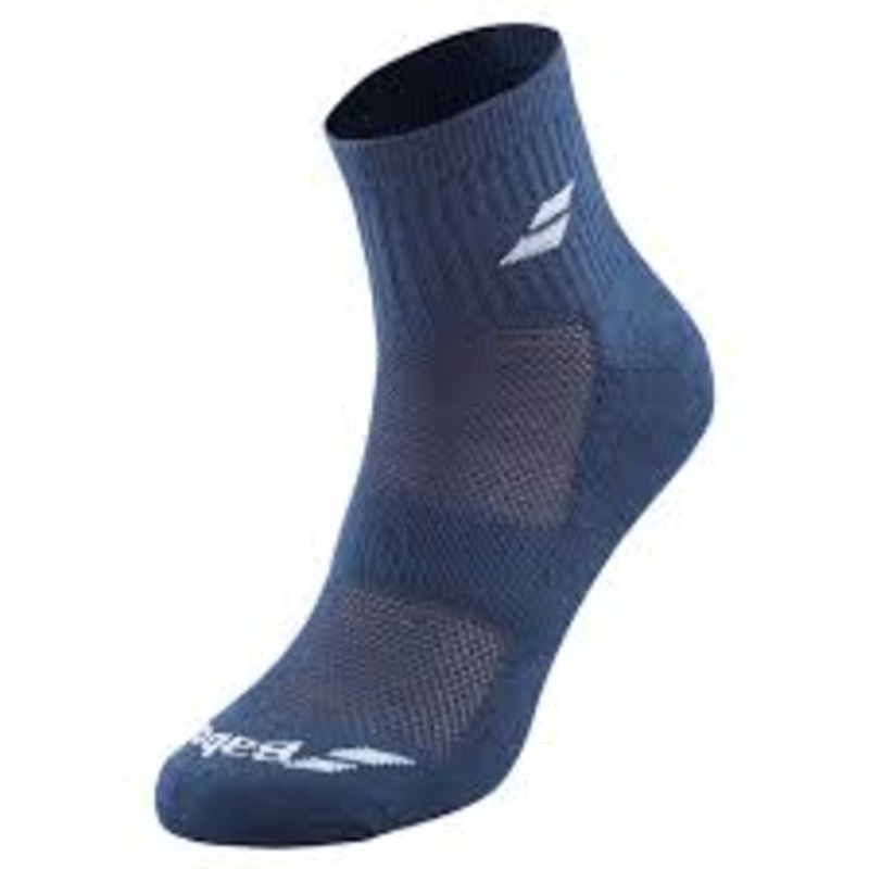 Babolat Quarter 3 pairs pack M socks 5UA1401 1033 White/Estate blue 35/38