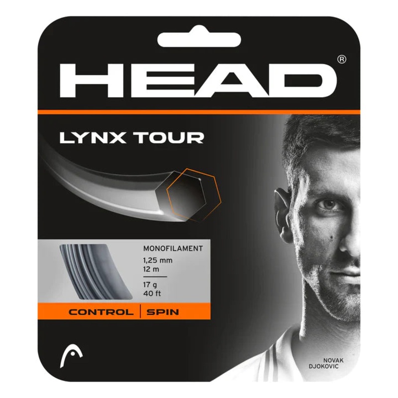 Head Lynx Tour set 281790 Tennis String 1.25mm 12m Set BLACK