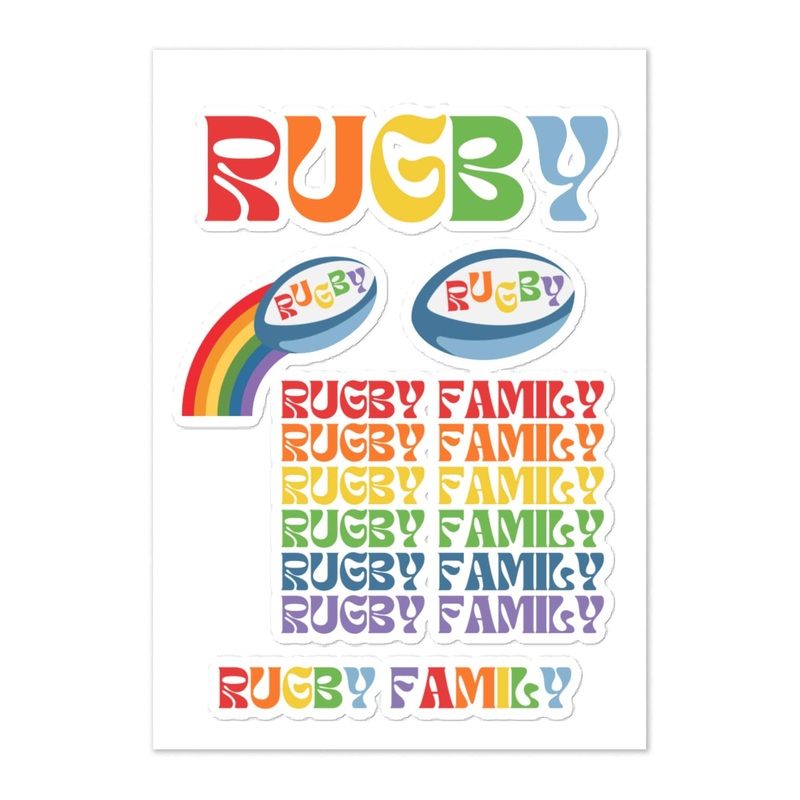 Rugby Pride Sticker Sheet