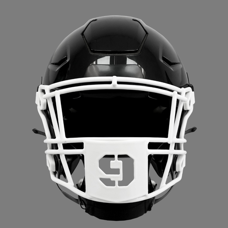 9 Stencil Font Football Facemask for Riddell SpeedFlex White