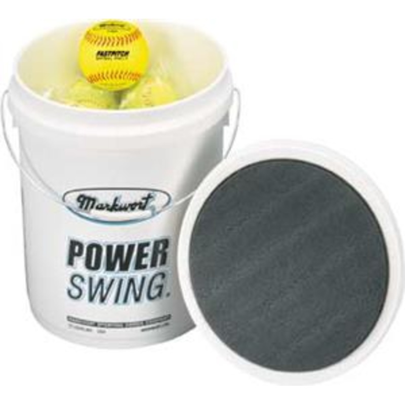 18 Pcs of SK12Y Softball w/ Markwort Ball Bucket
