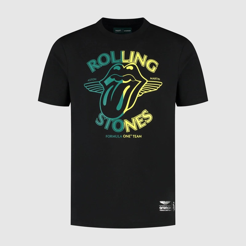 Aston Martin F1 Special Edition Rolling Stones Tee Mens – Black XS