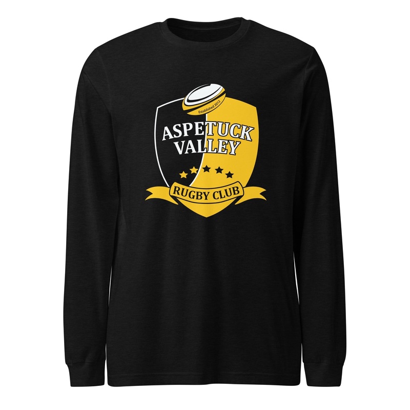 Aspetuck Valley Rugby LS Social T-Shirt Black Heather XS