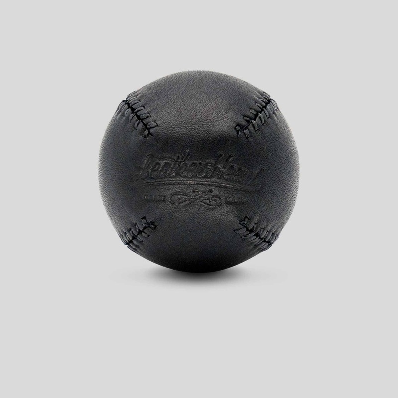 Black Onyx with Black Stitch Lemon Ball