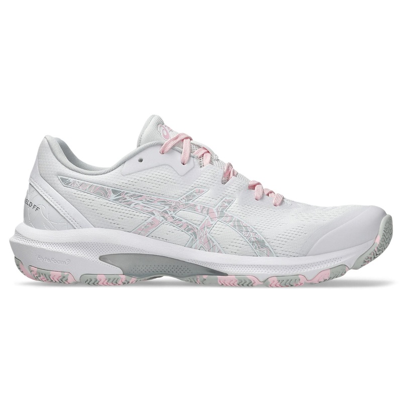 ASICS Netburner Shield FF Womens Netball Shoes White/Cotton Candy US 7