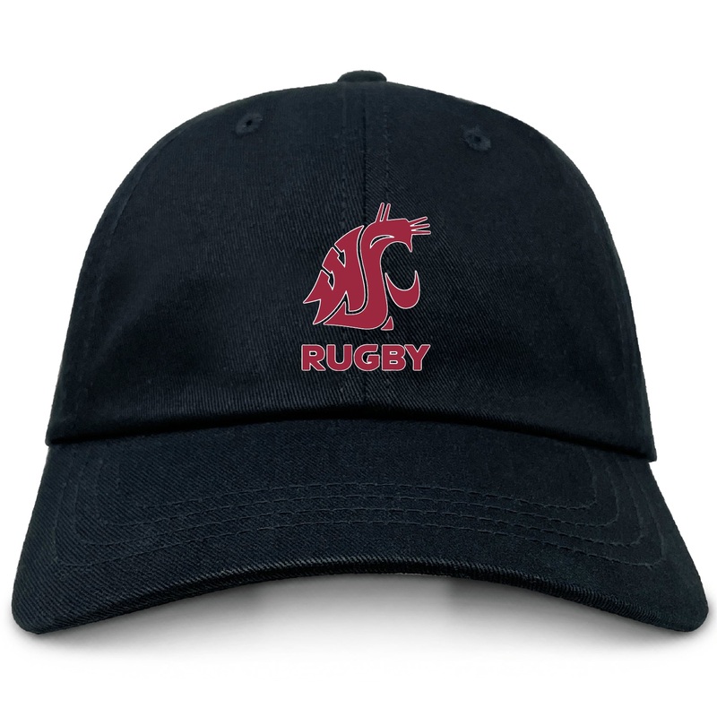 Washington State University Adult Low-Profile Cotton Twill Dad Cap OS Black