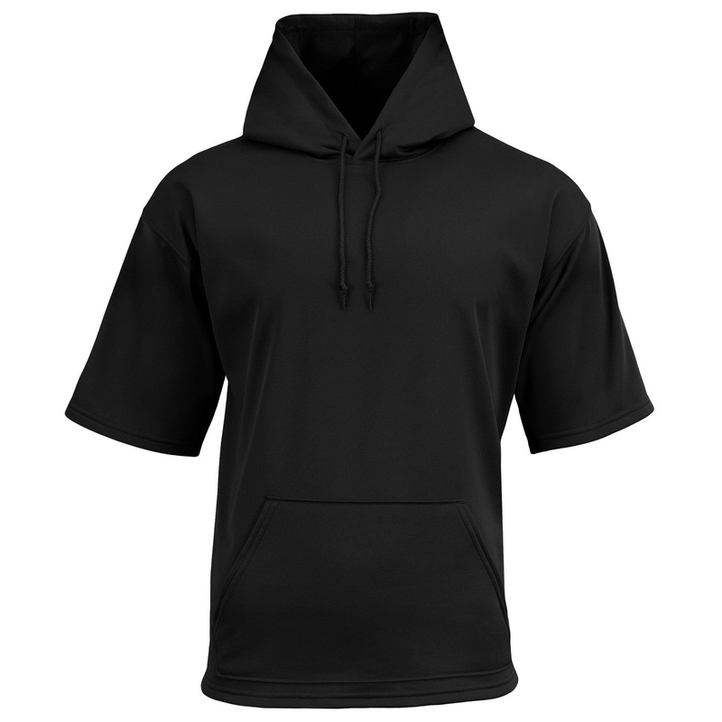 A4 Men’s Sprint Short Sleeve Fleece Hoodie Black S