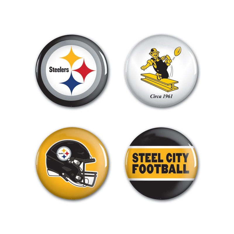 Wincraft Pittsburgh Steelers 4 Pack Buttons