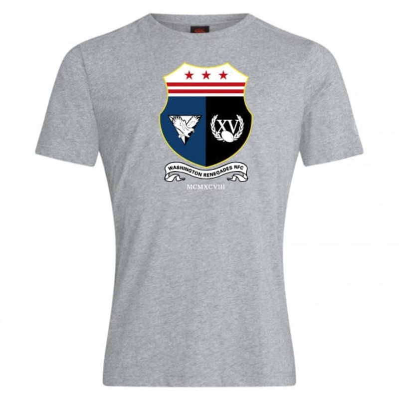 Washington Renegades Club Plain Tee by Canterbury Y4 Grey