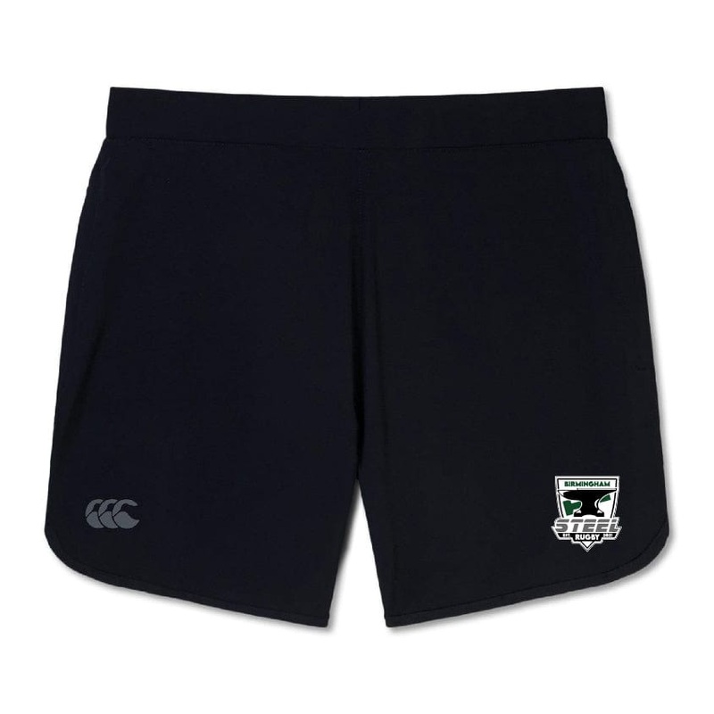 Birmingham Steel Rugby Women’s Elite Woven Short by Canterbury 8 Black