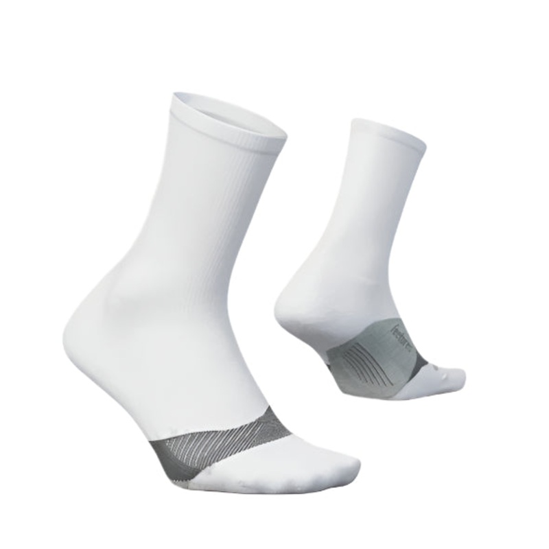 Feetures Elite Light Cushion Mini Crew – White M (UK 5-7.5)