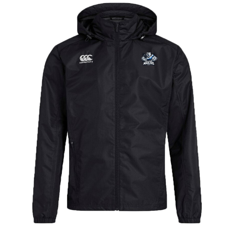Lake Zurich Club Vaposhield Full Zip Rain Jacket by Canterbury XS Black