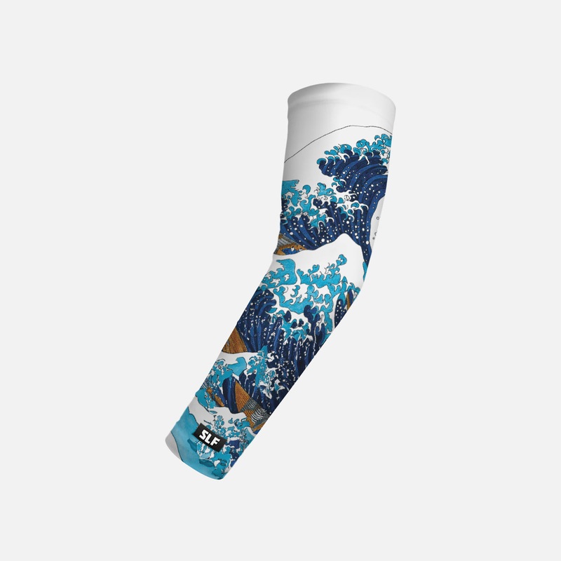 Japanese Waves Kids Arm Sleeve Slim White