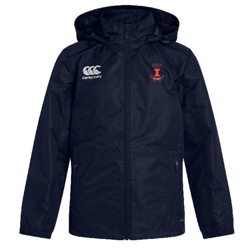 Illinois RFC Club Vaposhield Full Zip Rain Jacket by Canterbury XS Navy
