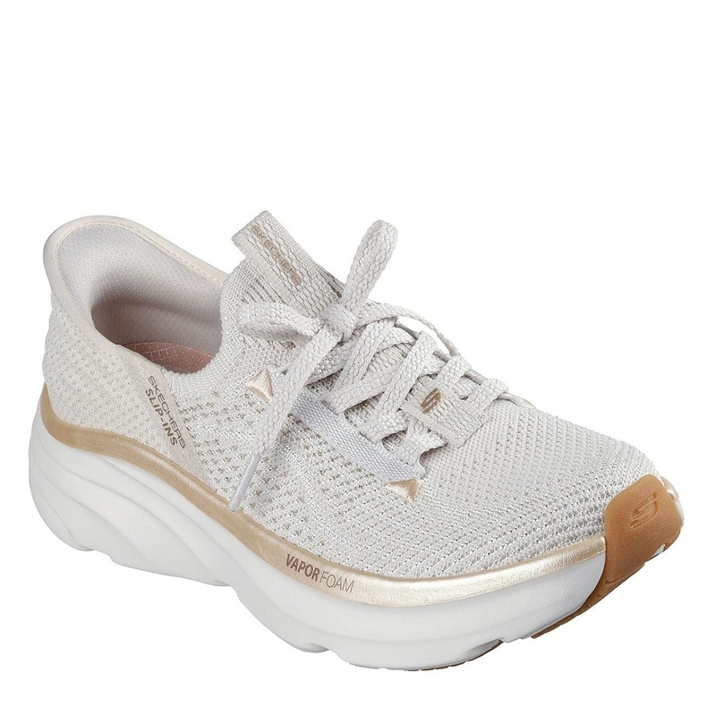 Skechers Womens D Lux Vapor Runners 4 (37) White/Gold