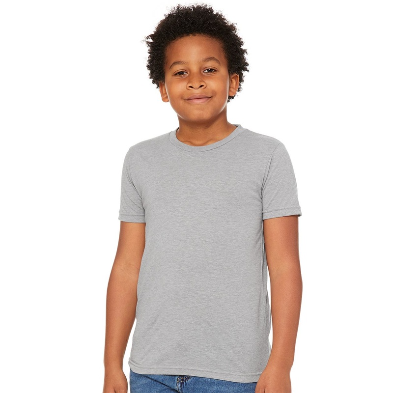 BELLA + CANVAS Youth Triblend Short Sleeve Tee. BC3413Y True Royal Triblend S