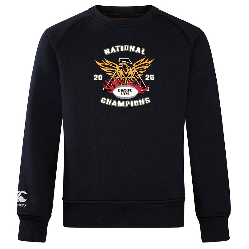 Atlanta Old White Rugby Champs Club Crew Sweatshirt by Canterbury XS Black