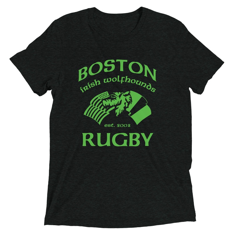 Boston Irish Wolfhounds YRFC Triblend T-Shirt Charcoal-Black Triblend XS