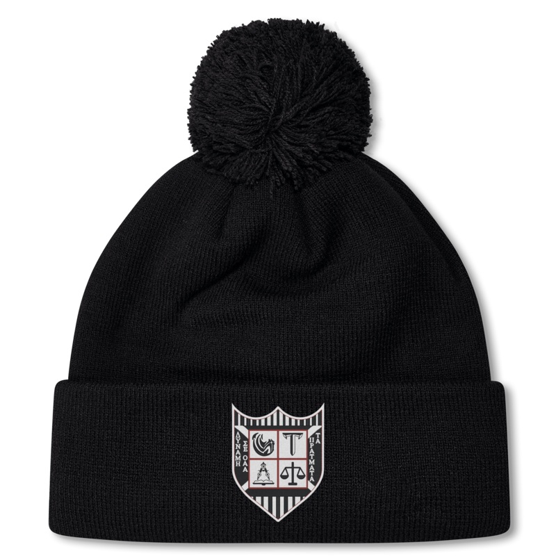 Troy University Rugby Pom Pom Beanie by Canterbury OS Black