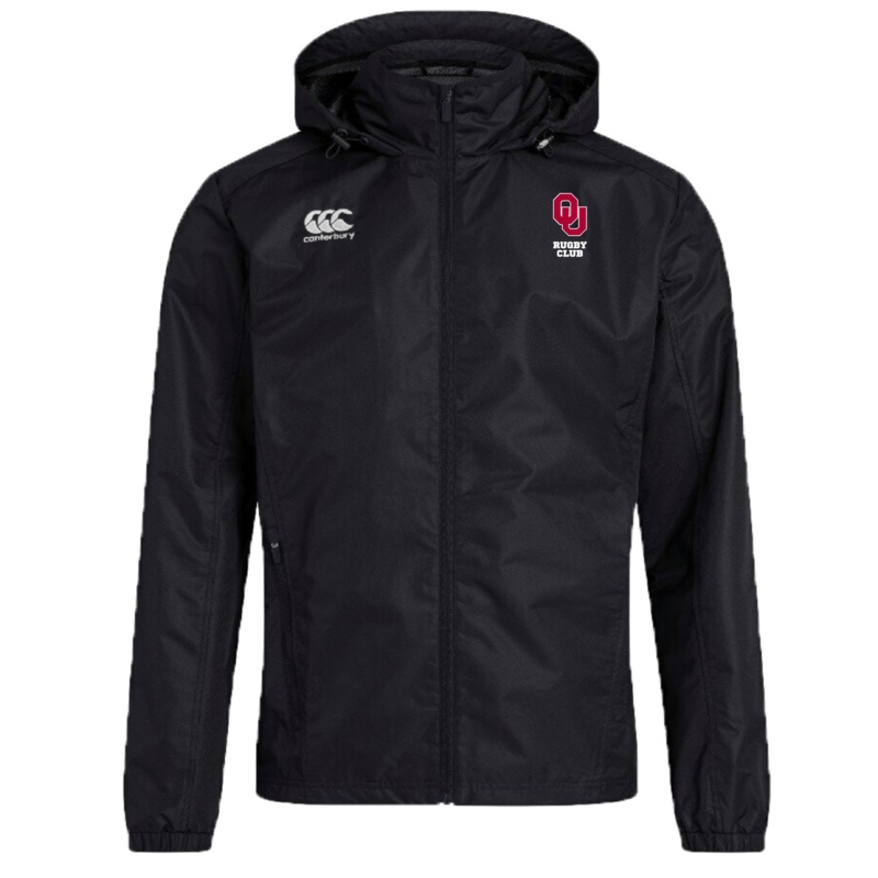 University of Oklahoma Women Club Vaposhield Full Zip Rain Jacket by Canterbury XS Black