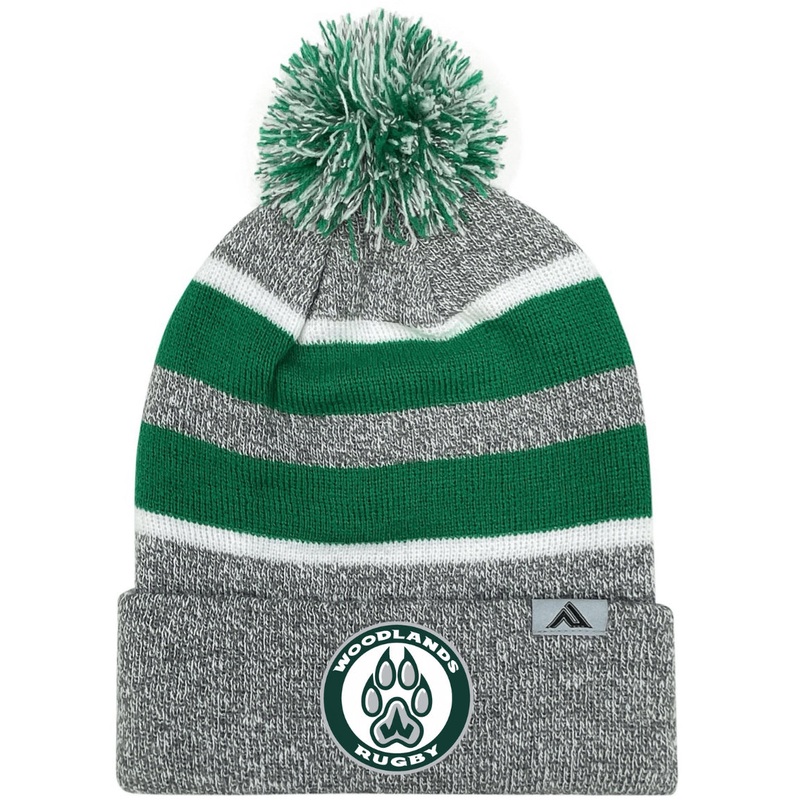 Woodlands Youth Paw Print Hooped Beanie OS Green